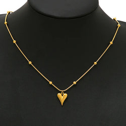 Anti Tarnish Gold Heart Shape Necklace