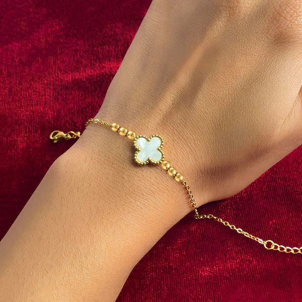 Anti Tarnish White Clover Bracelet