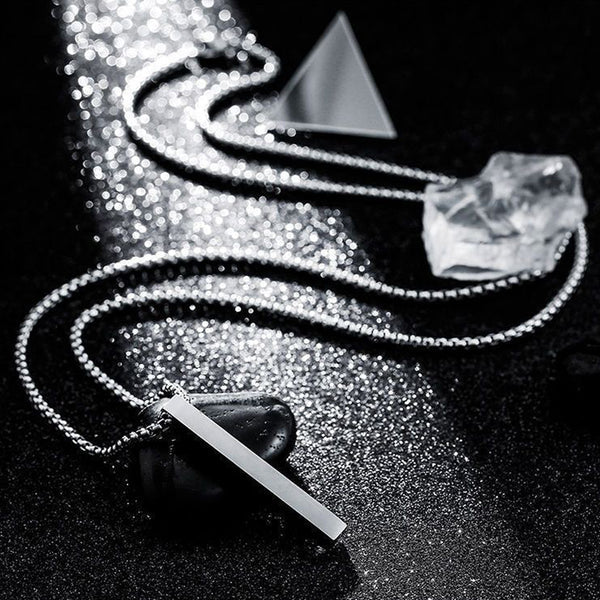 Anti Tarnish Bar Shaped Hip Hop Party Pendant for Men