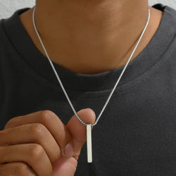 Anti Tarnish Bar Shaped Hip Hop Party Pendant for Men