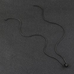 Black Silver Plated Stainless Steel Anti Tarnish Triple Linked Rings Black Circular Pendant for Men
