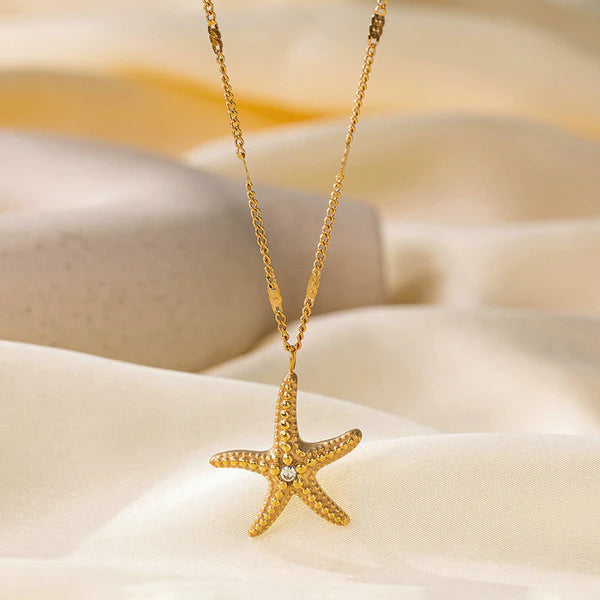 Anti Tarnish Star Shaped Pendant Chain