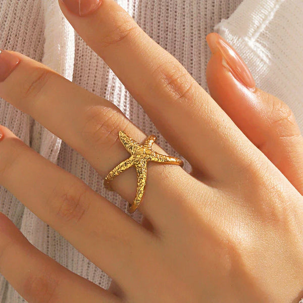 Anti Tarnish Star Themed Contemporary Ring