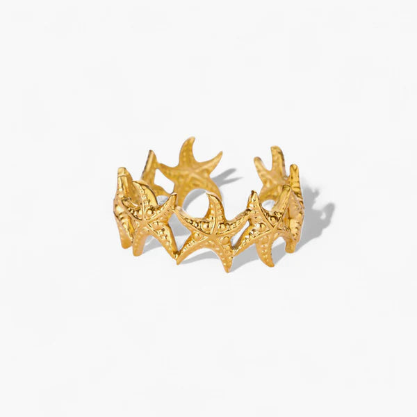 Anti Tarnish Adjustable Star shaped Ring