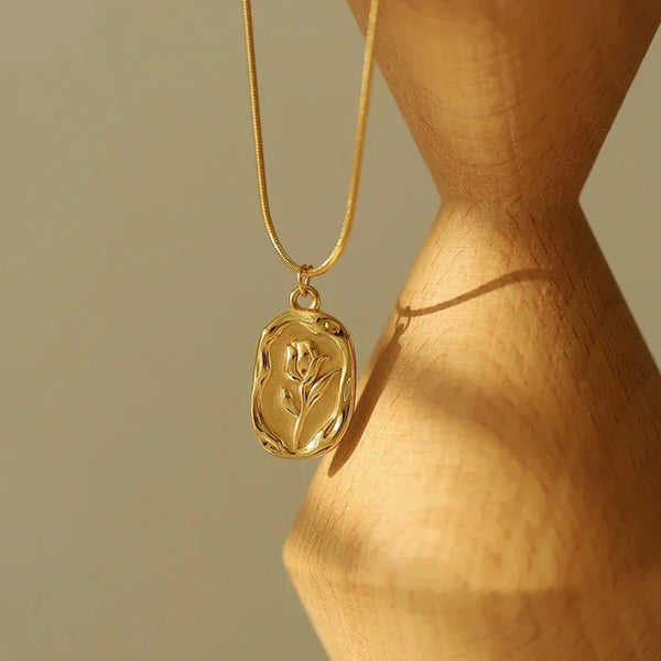 Anti Tarnish Gold Plated Rose Pendant