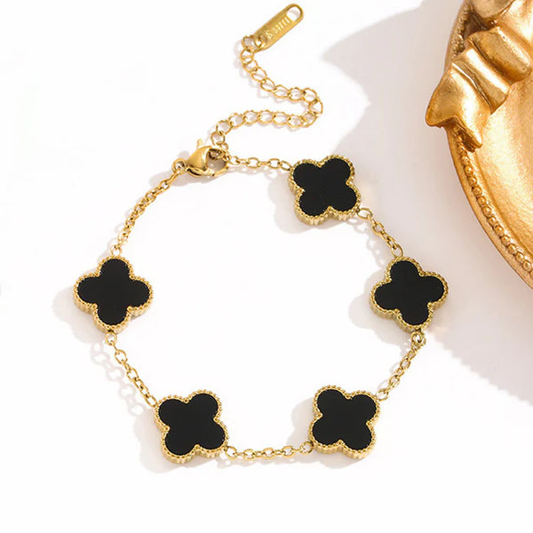 Anti Tarnish Clover Chain Bracelet