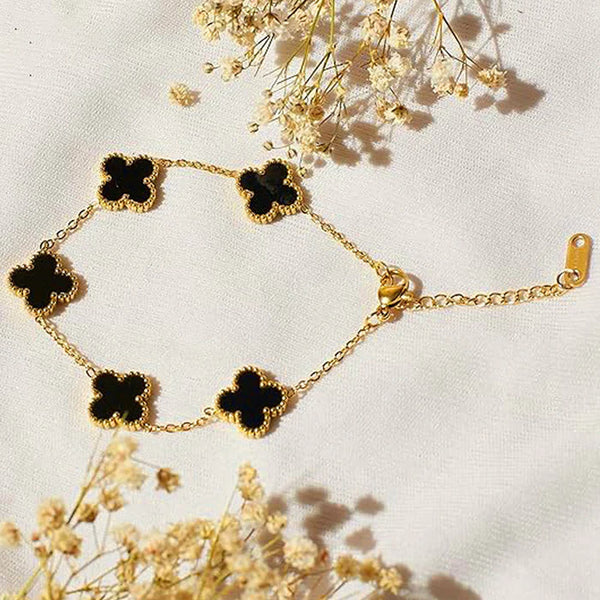 Anti Tarnish Clover Chain Bracelet