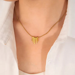 Anti Tarnish Dangling Stripes Pendant