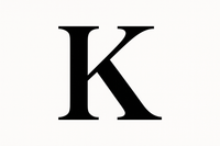 symbol k in black colour