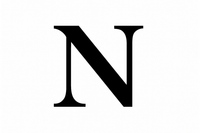 symbol of N in black word