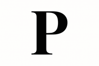 Symbol P in black colou